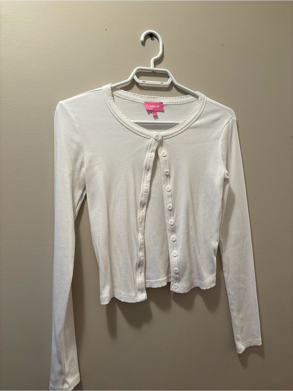 Edikted white cardigan, size S never worn